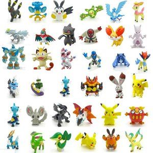 COPY - Set of 24 Pokémon Figures 1" Birthday Cake Topper Figurines Set